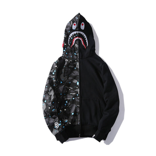 3D Shark Head Hoodie with Zipper for Cosplay