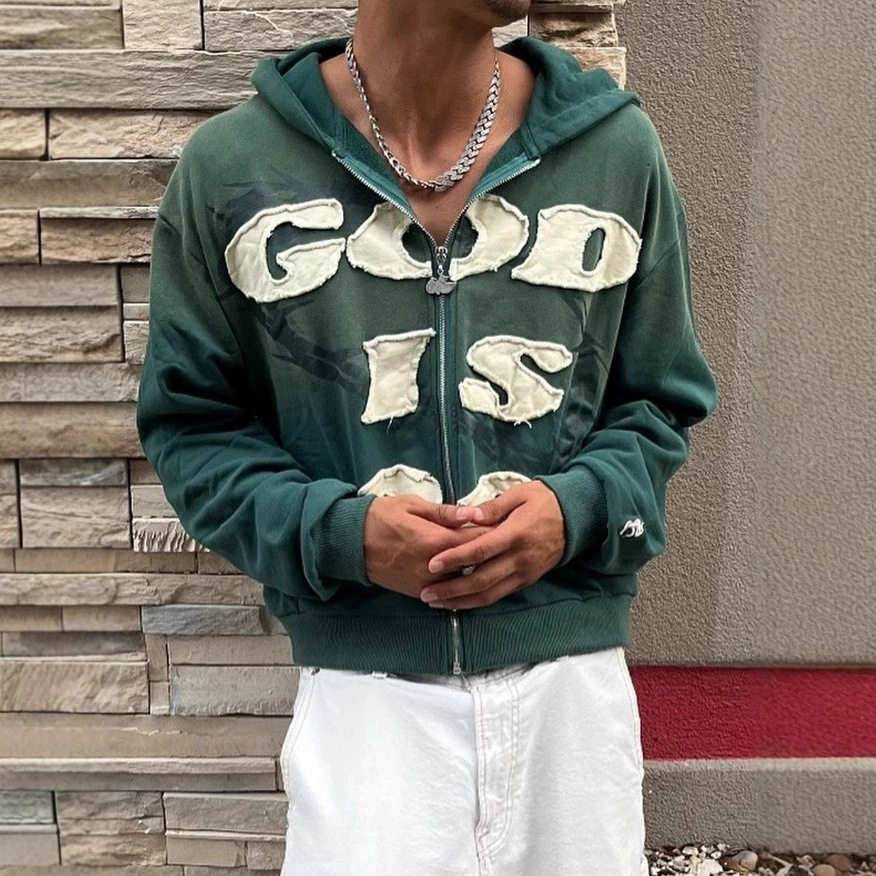Fashion Digital Printing Loose Men's Women's Pullover God is Good