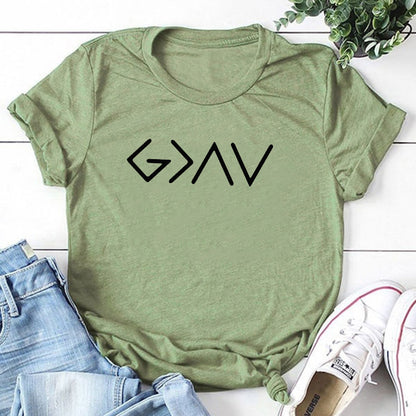 God is Greater Unisex Cotton T-Shirt - Street Style