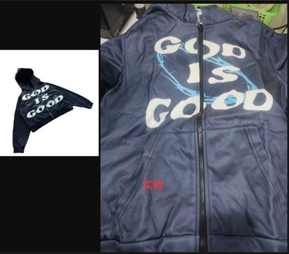 Fashion Digital Printing Loose Men's Women's Pullover God is Good