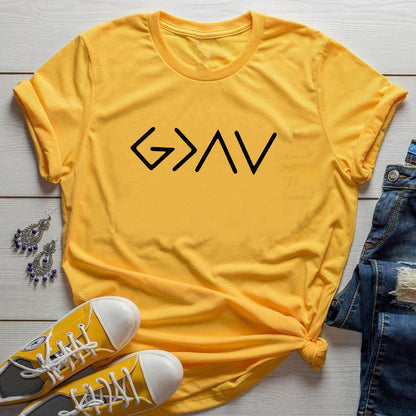 God is Greater Unisex Cotton T-Shirt - Street Style